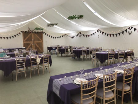 wedding tables purple